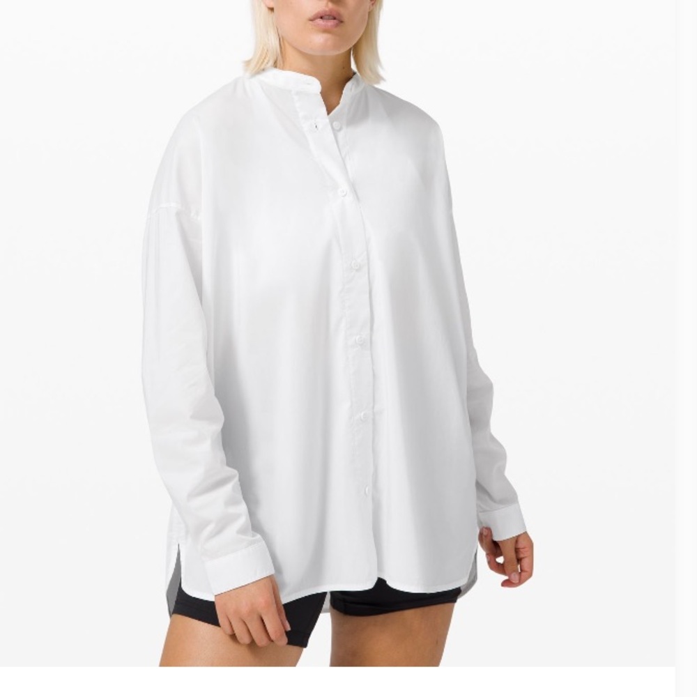 lululemon athletica All Days White Button Down Shirt